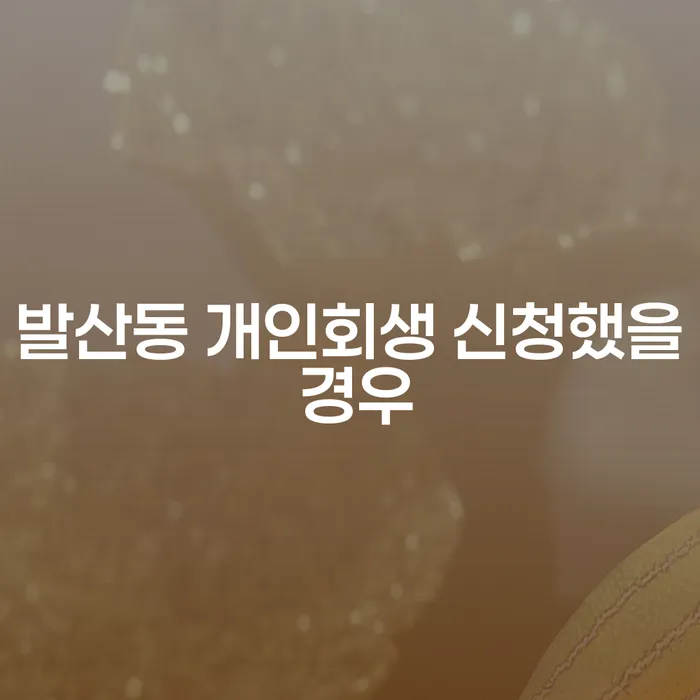 발산동 개인회생 신청했을 경우