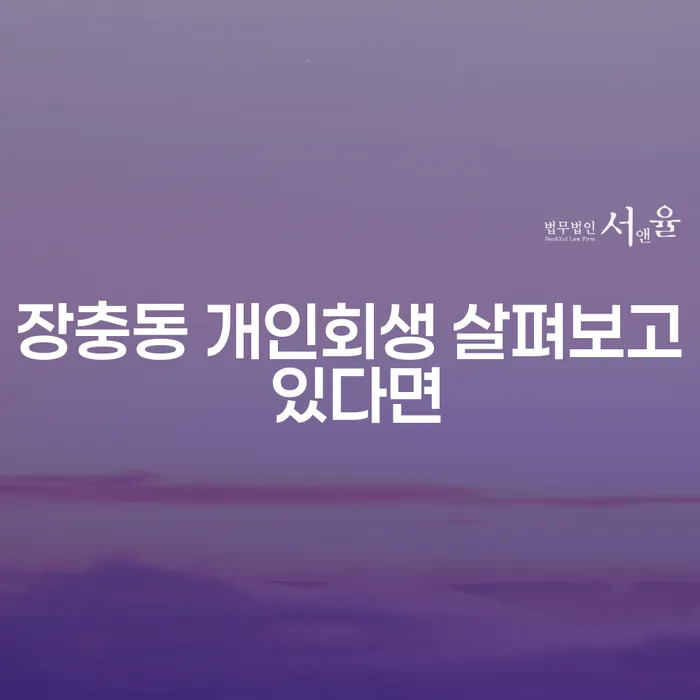 장충동 개인회생 살펴보고 있다면