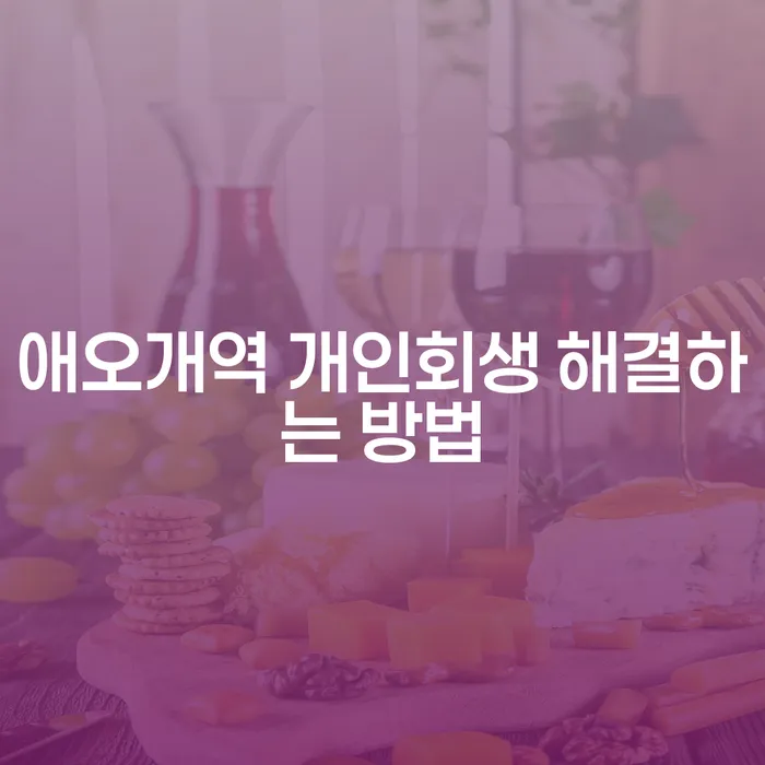 애오개역 개인회생 해결하는 방법
