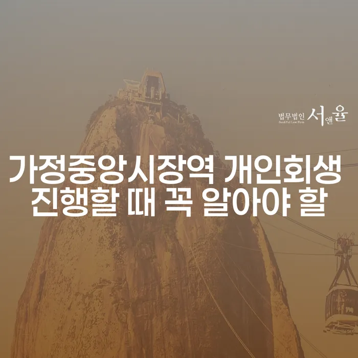 가정중앙시장역 개인회생 진행할 때 꼭 알아야 할