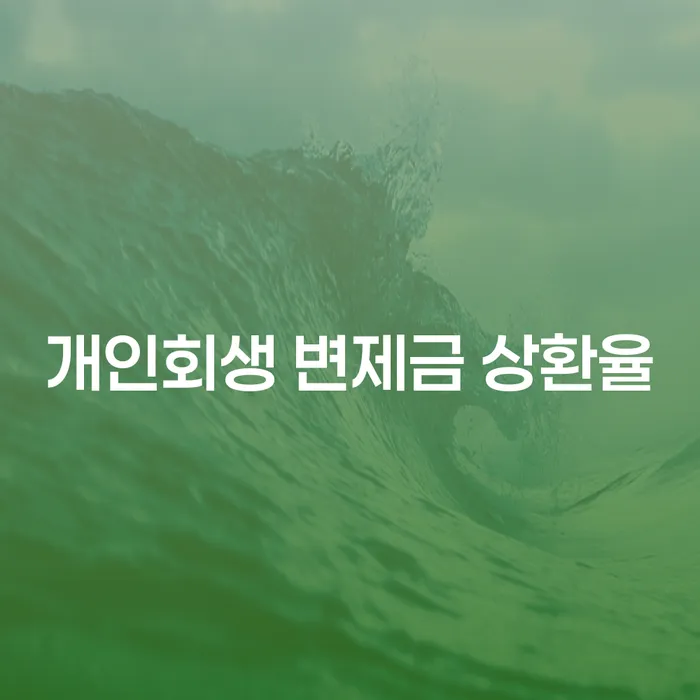 개인회생 변제금 상환율, 어떻게 결정될까?